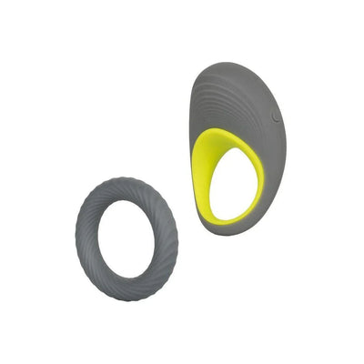 Link Up Edge Silicone 10 Function Vibrating Ribbed Penis Ring - Romantic Blessings