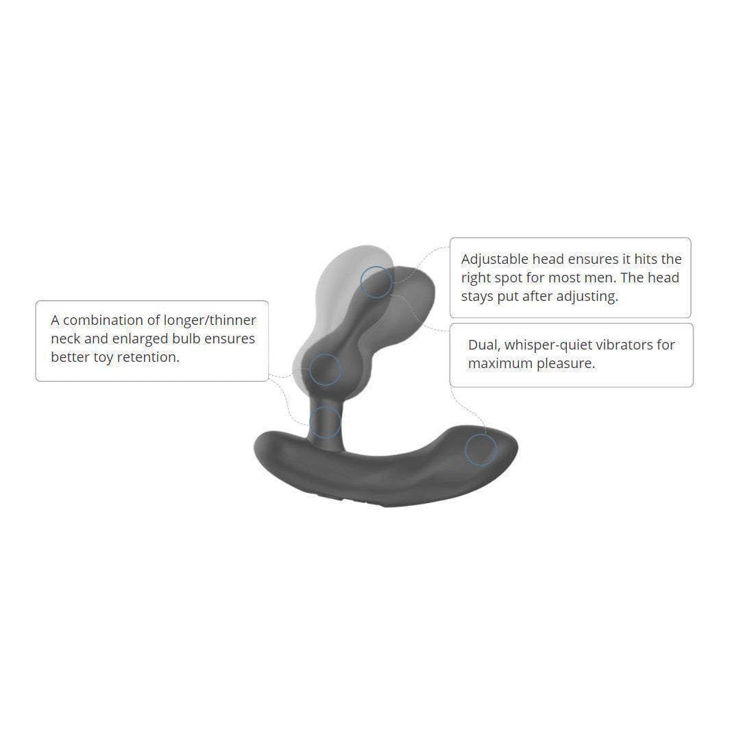 Lovense Edge 2 Couples App Controlled Prostate Massager with Sound  Activation Black - Romantic Blessings