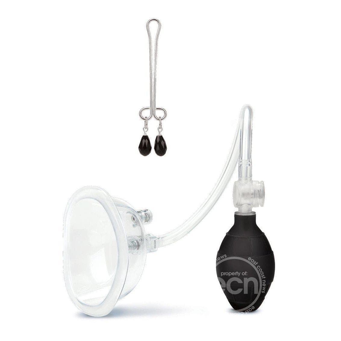 Lux F Deluxe Vagina & Clitoris Pump - Clear - Romantic Blessings