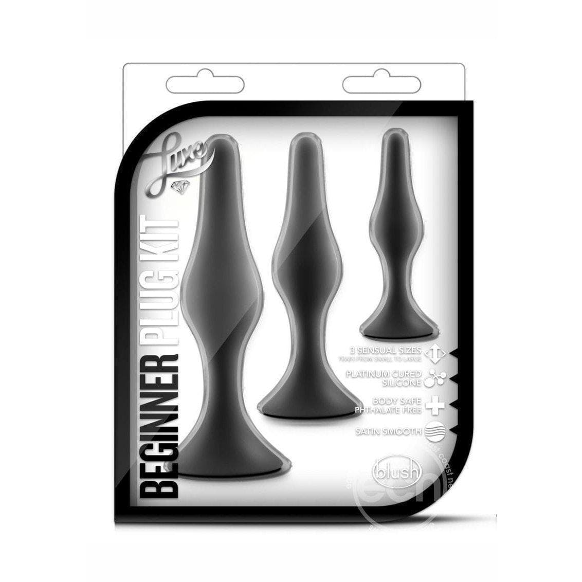 Luxe Beginner Silicone Couples Sex Toy Butt Plug Anal Trainer Kit with 3 Sizes pic