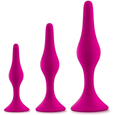 Luxe Beginner Silicone Couples Sex Toy Butt Plug Anal Trainer Kit with 3 Sizes - Romantic Blessings
