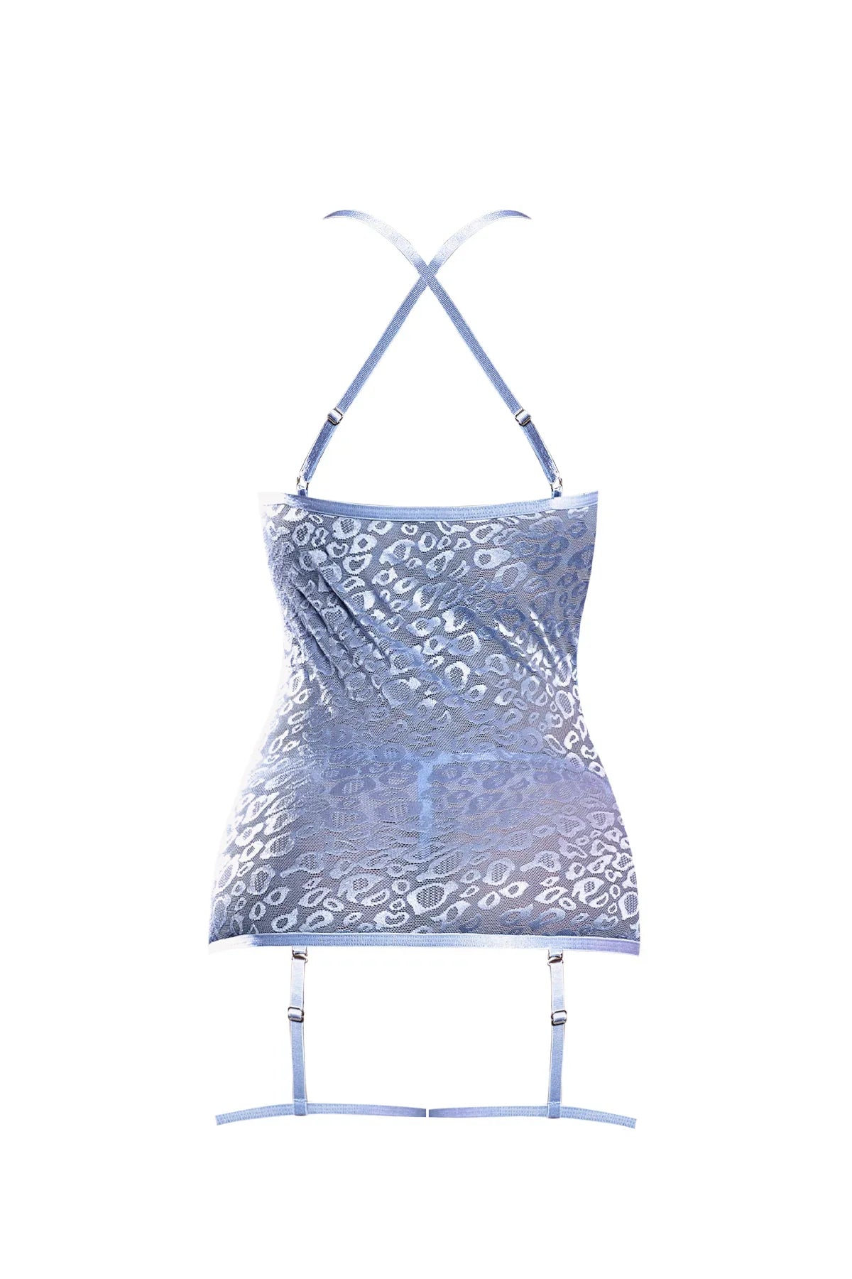 Magic Silk Urban Jungle Garter & G-String Purple