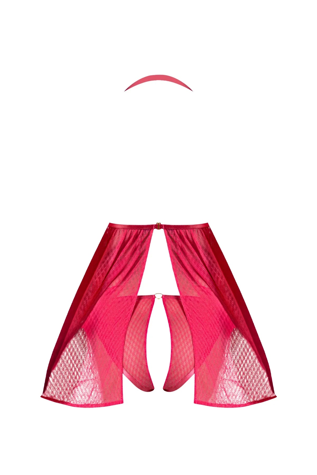 Magic Silk Diamond Girl Cupless Babydoll Set Watermelon