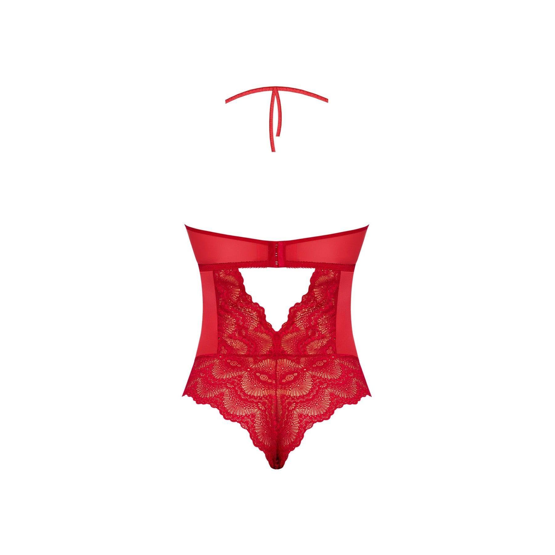 Magic Silk Sugar & Spice Teddy With Snap Crotch Red - Romantic Blessings