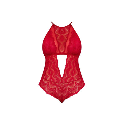 Magic Silk Sugar & Spice Teddy With Snap Crotch Red - Romantic Blessings