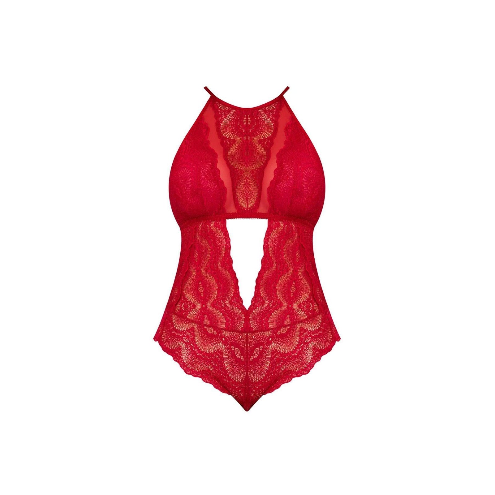 Magic Silk Sugar & Spice Teddy With Snap Crotch Red - Romantic Blessings