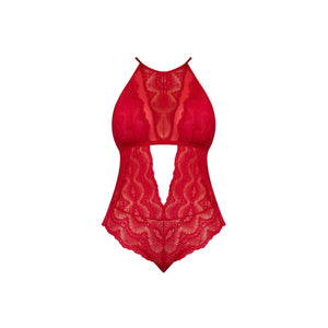 Magic Silk Sugar & Spice Teddy With Snap Crotch Red - Romantic Blessings