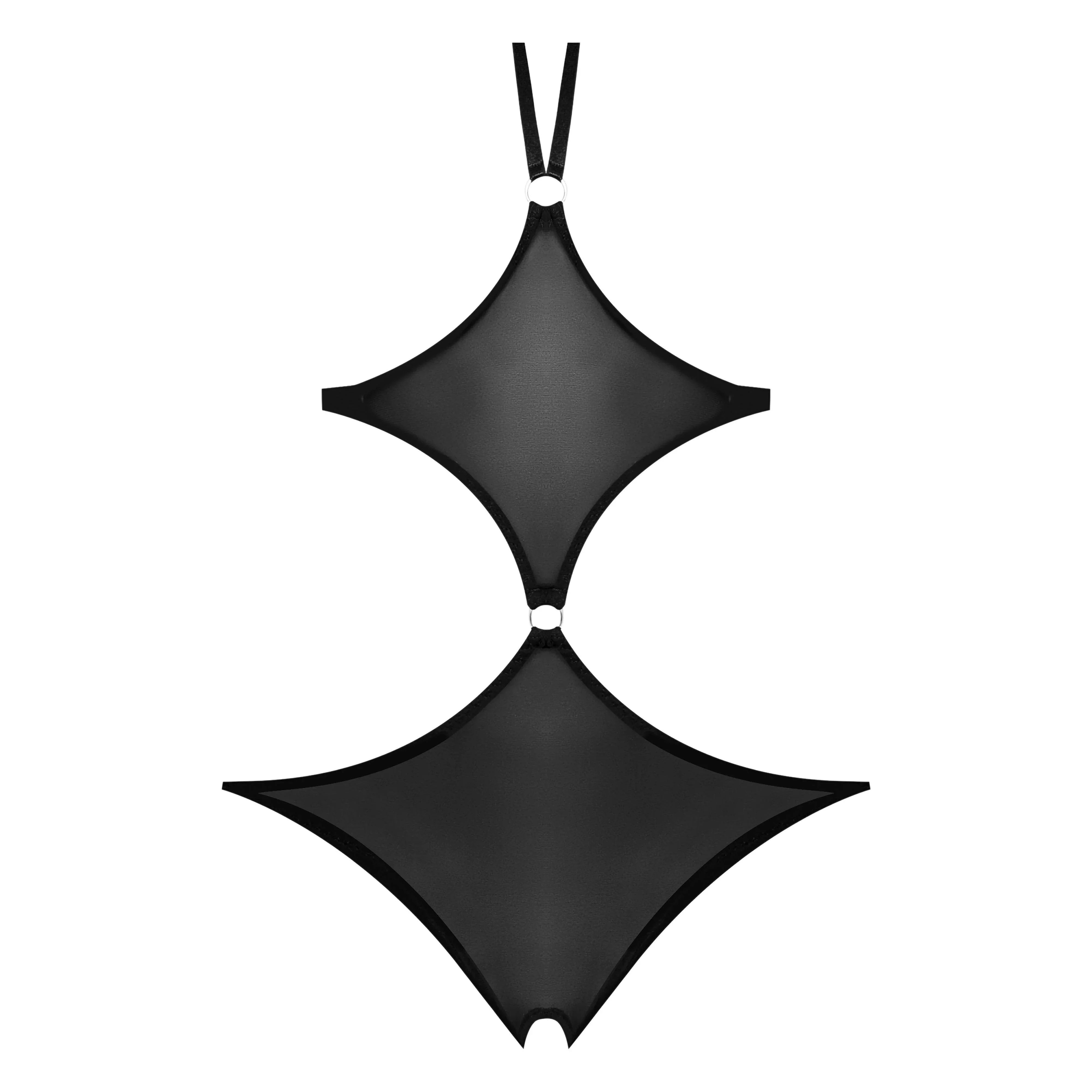 Magic Silk Sassy Cupless & Crotchless Teddy Black - Romantic Blessings