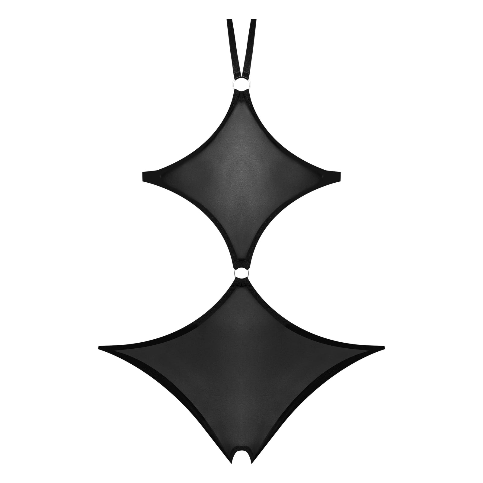 Magic Silk Sassy Cupless & Crotchless Teddy Black - Romantic Blessings