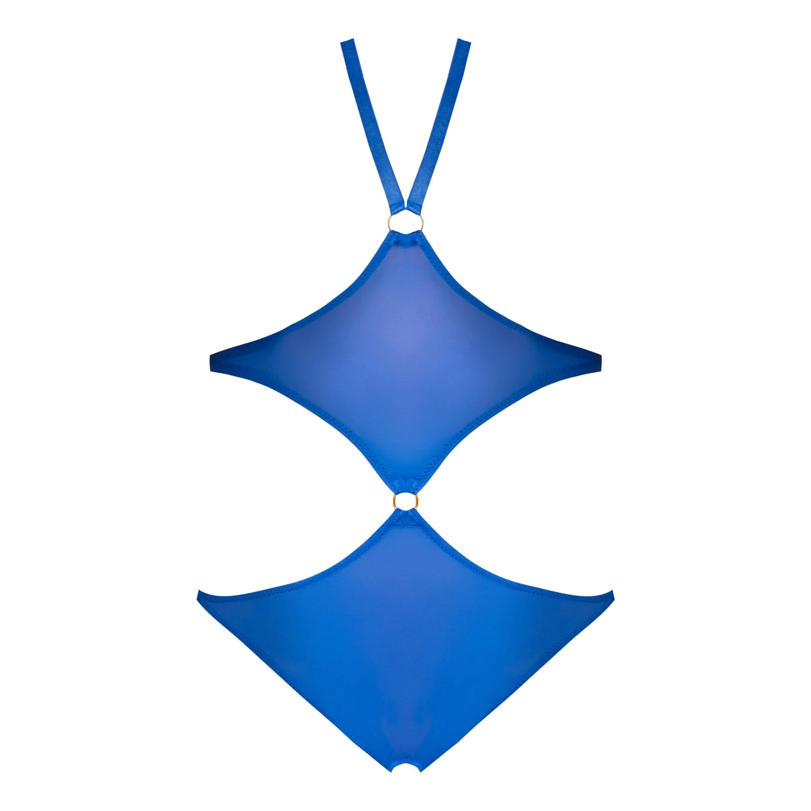 Magic Silk Sassy Cupless & Crotchless Teddy Blue - Romantic Blessings