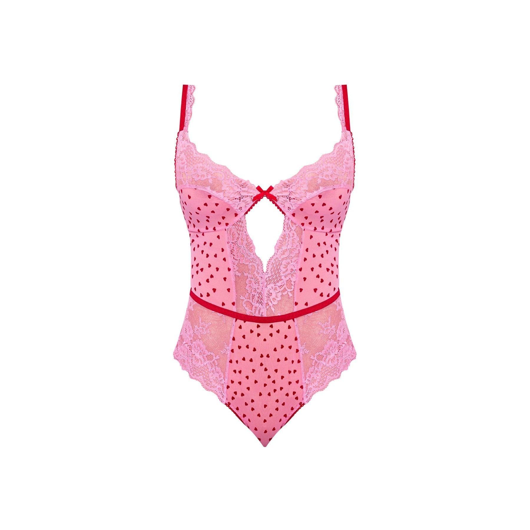 Magic Silk Tickled Pink Balconette Teddy Pink - Romantic Blessings