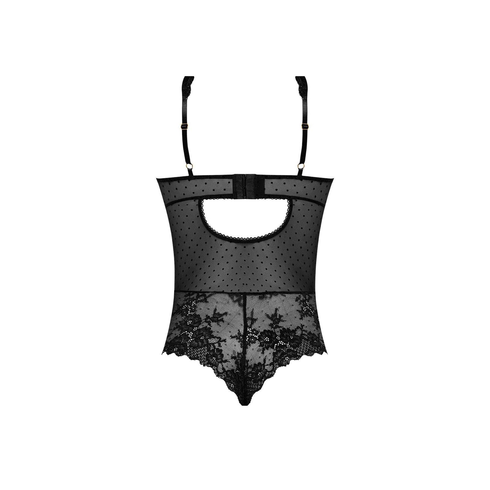 Magic Silk Tickled Pink Balconette Teddy Black - Romantic Blessings