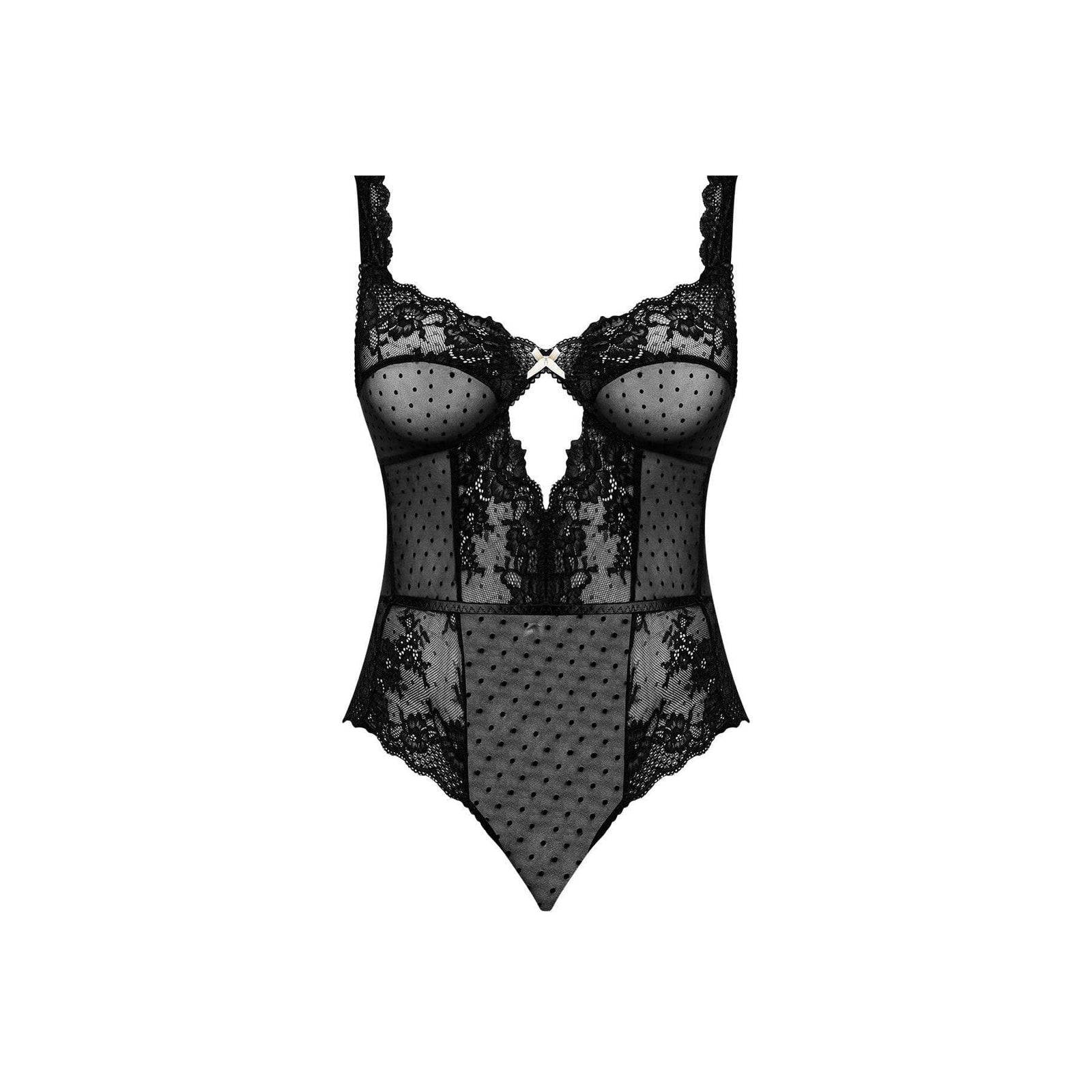 Magic Silk Tickled Pink Balconette Teddy Black - Romantic Blessings