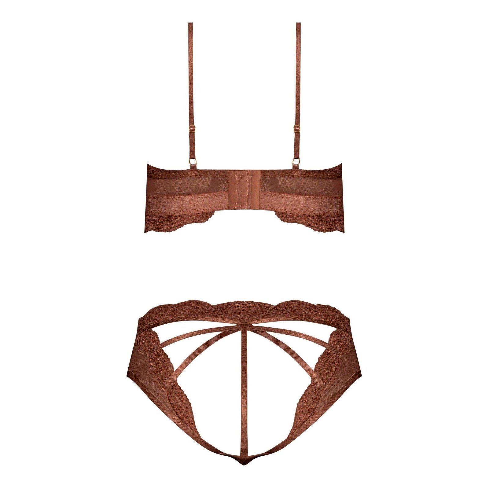 Magic Silk Caramel Kiss Bralette & G-String Panty Set Caramel - Romantic Blessings