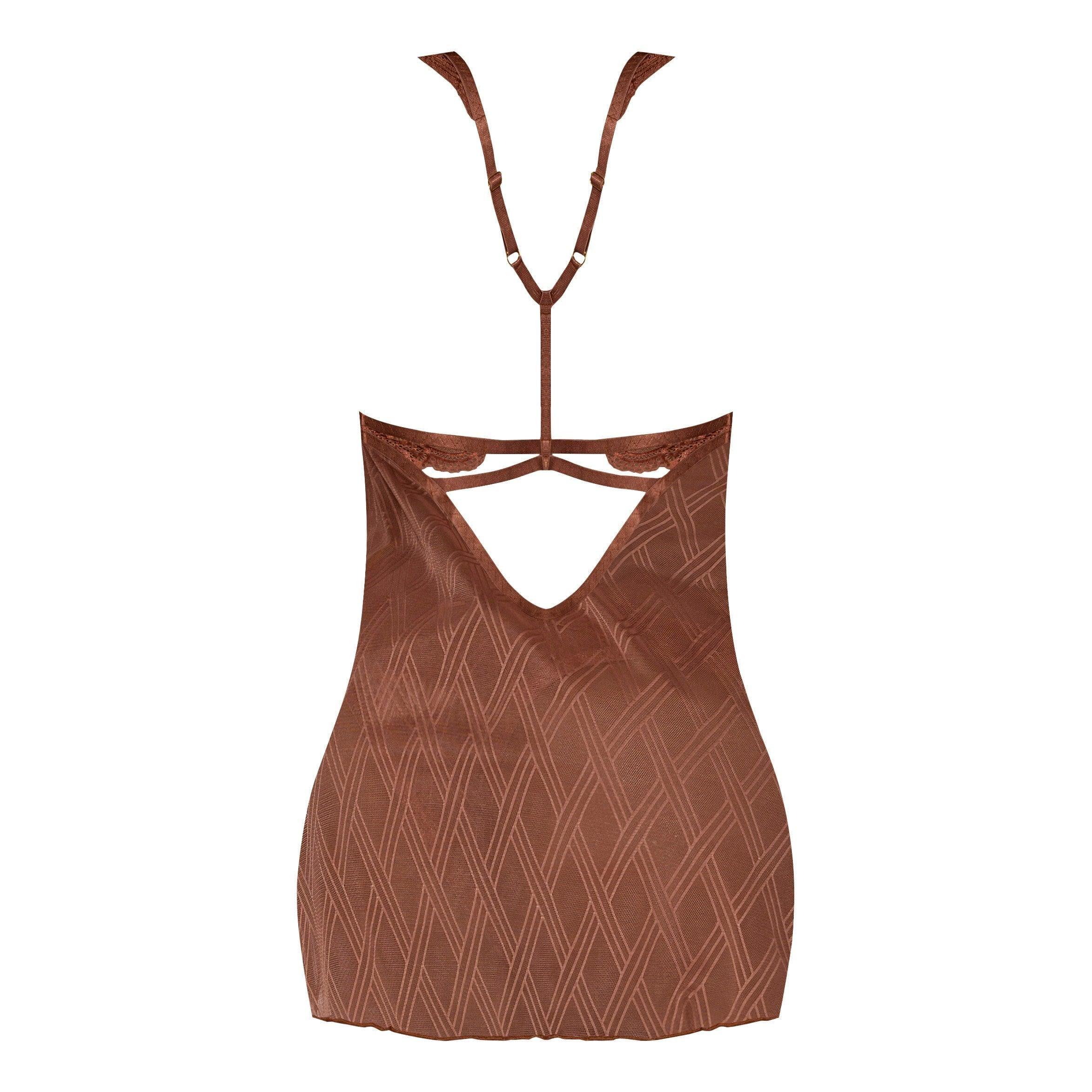 Magic Silk Caramel Kiss Babydoll & Thong Set Caramel - Romantic Blessings