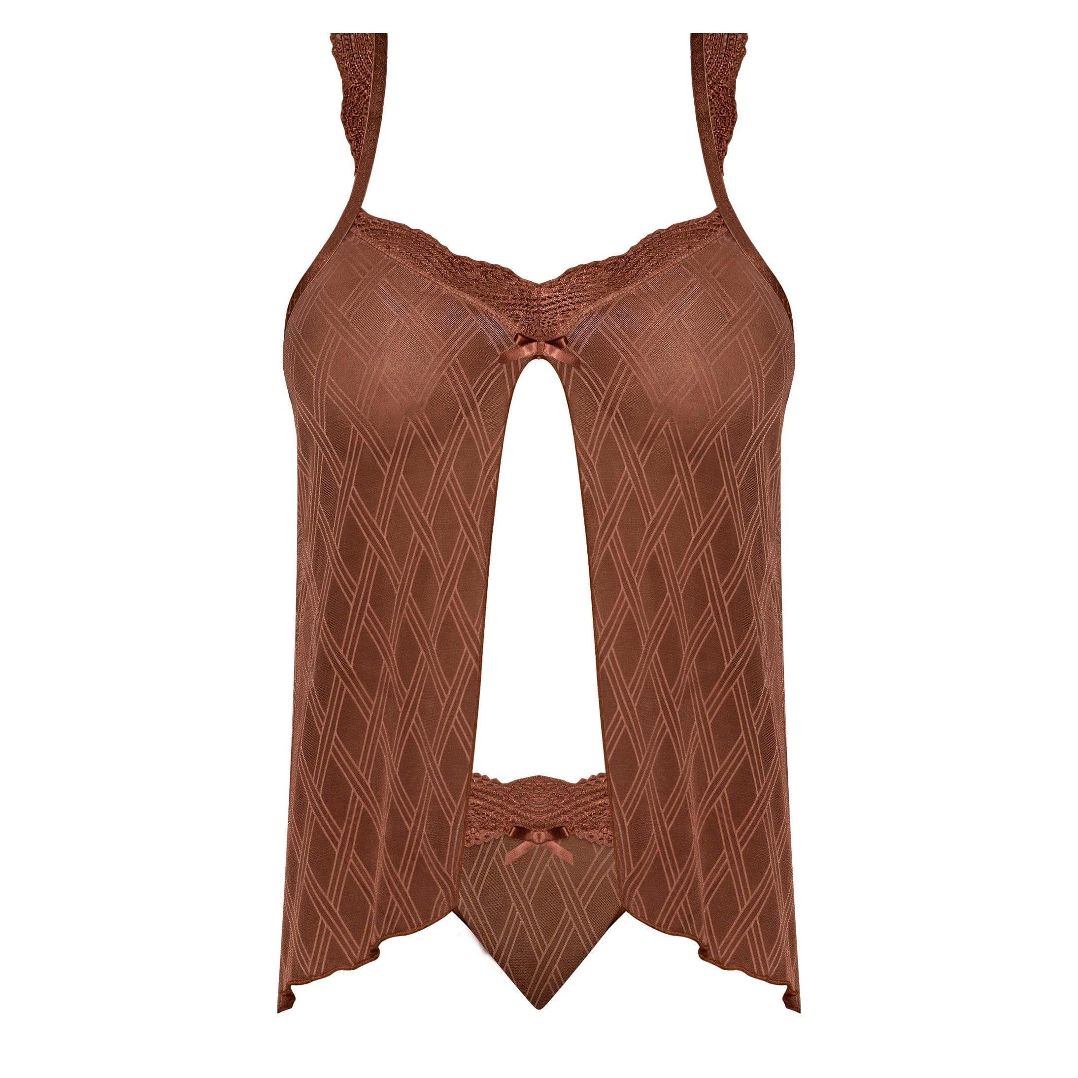 Magic Silk Caramel Kiss Babydoll & Thong Set Caramel - Romantic Blessings