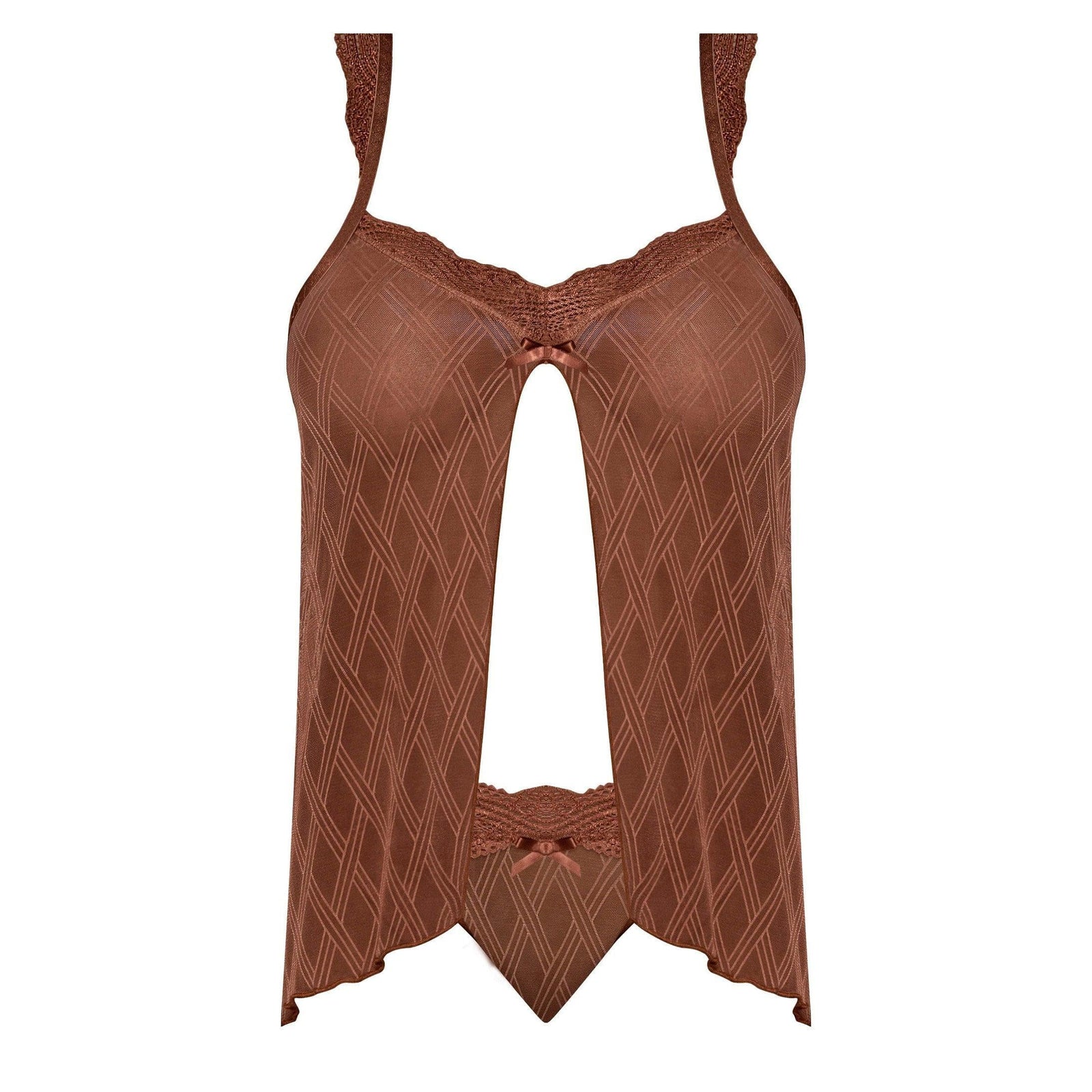 Magic Silk Caramel Kiss Babydoll & Thong Set Caramel - Romantic Blessings