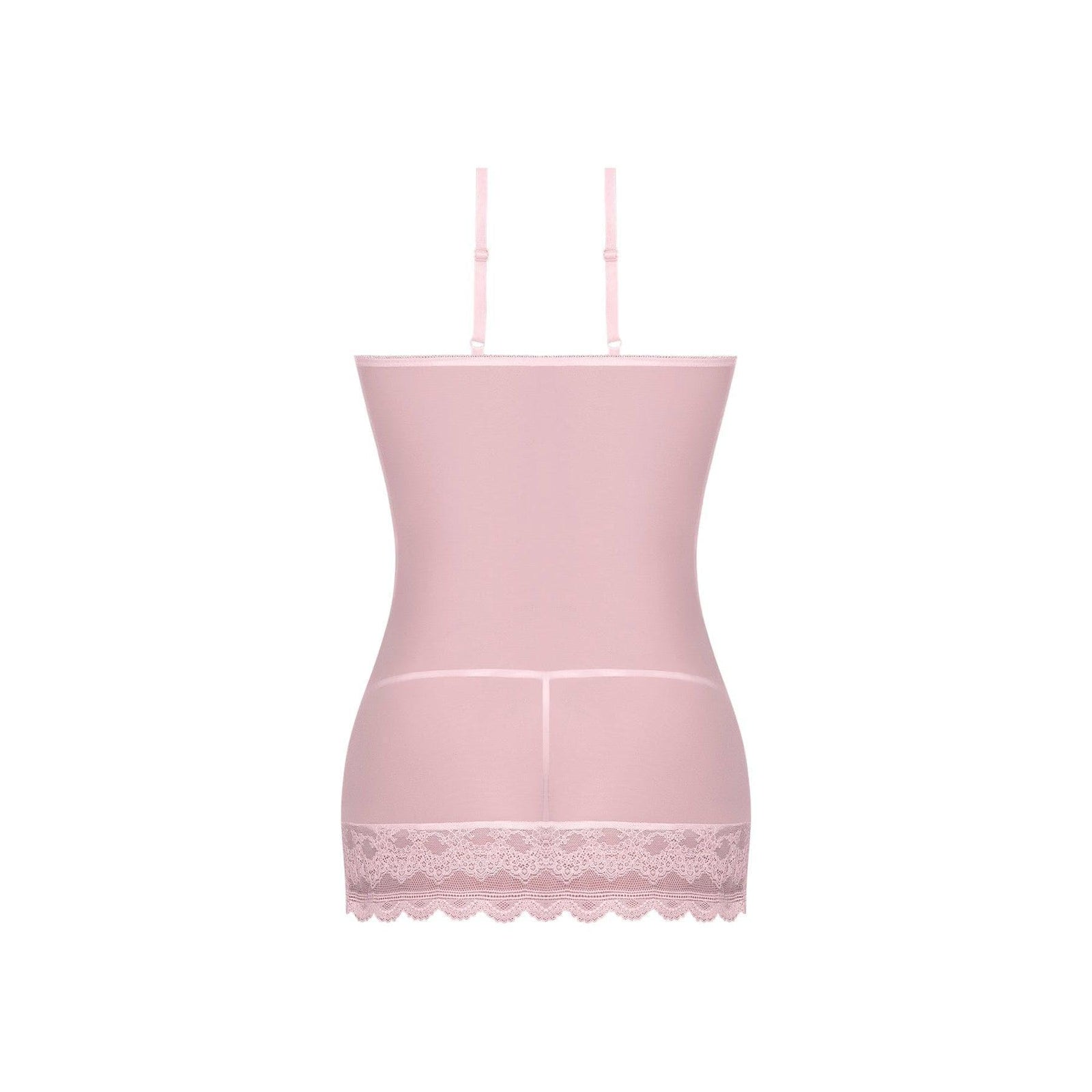 Magic Silk Seabreeze Lace-Up Chemise & G-String Blush - Romantic Blessings