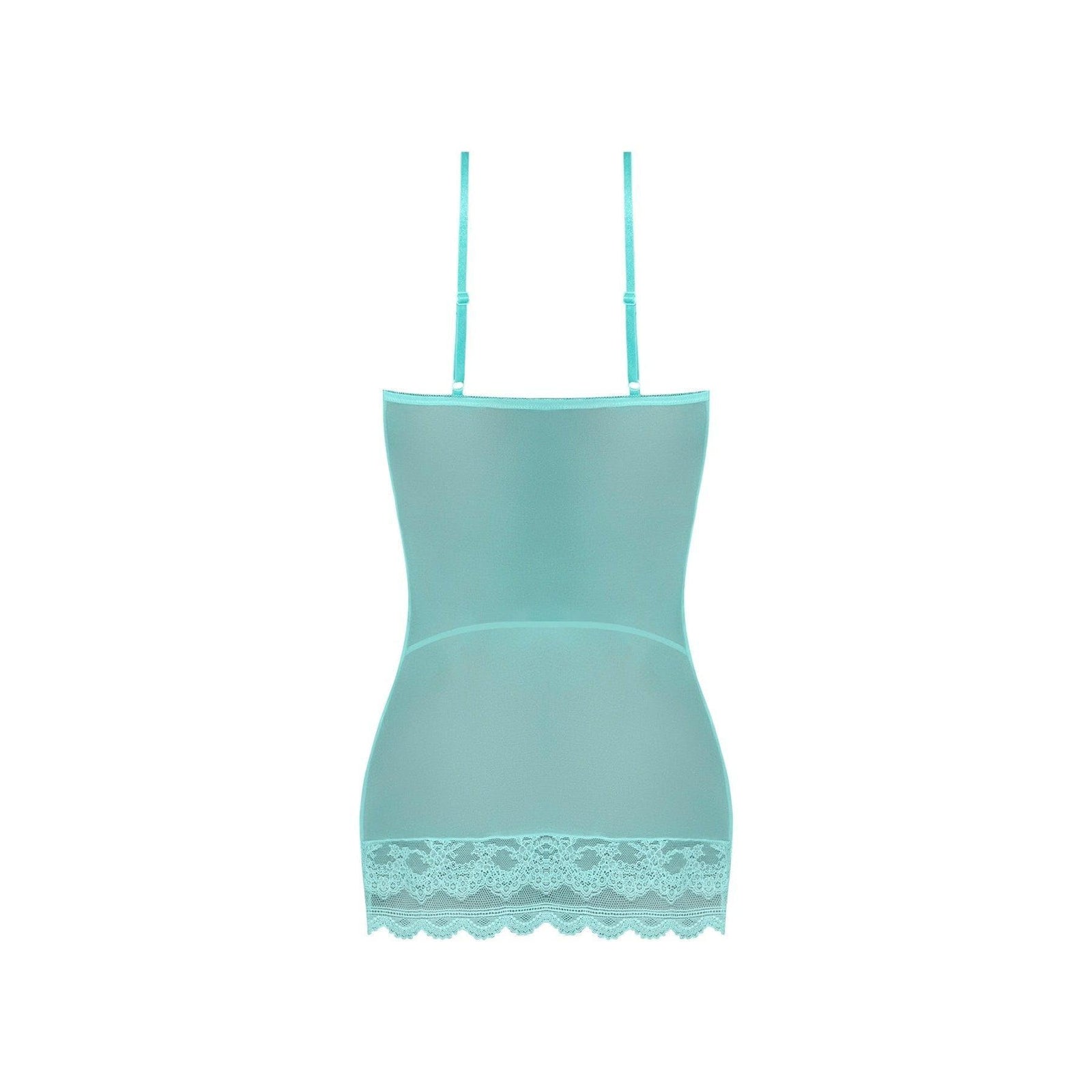 Magic Silk Seabreeze Lace-Up Chemise & G-String Turquoise - Romantic Blessings