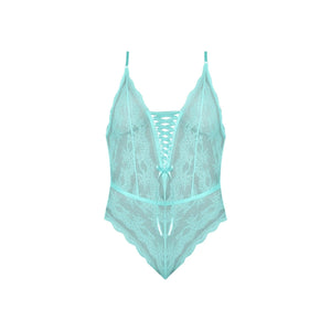 Magic Silk Seabreeze Teddy With Snap Crotch Turquoise - Romantic Blessings