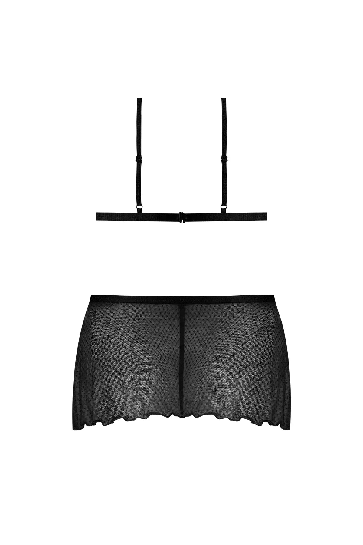 Magic Silk Girl Next Door Bralette With Skirt Black