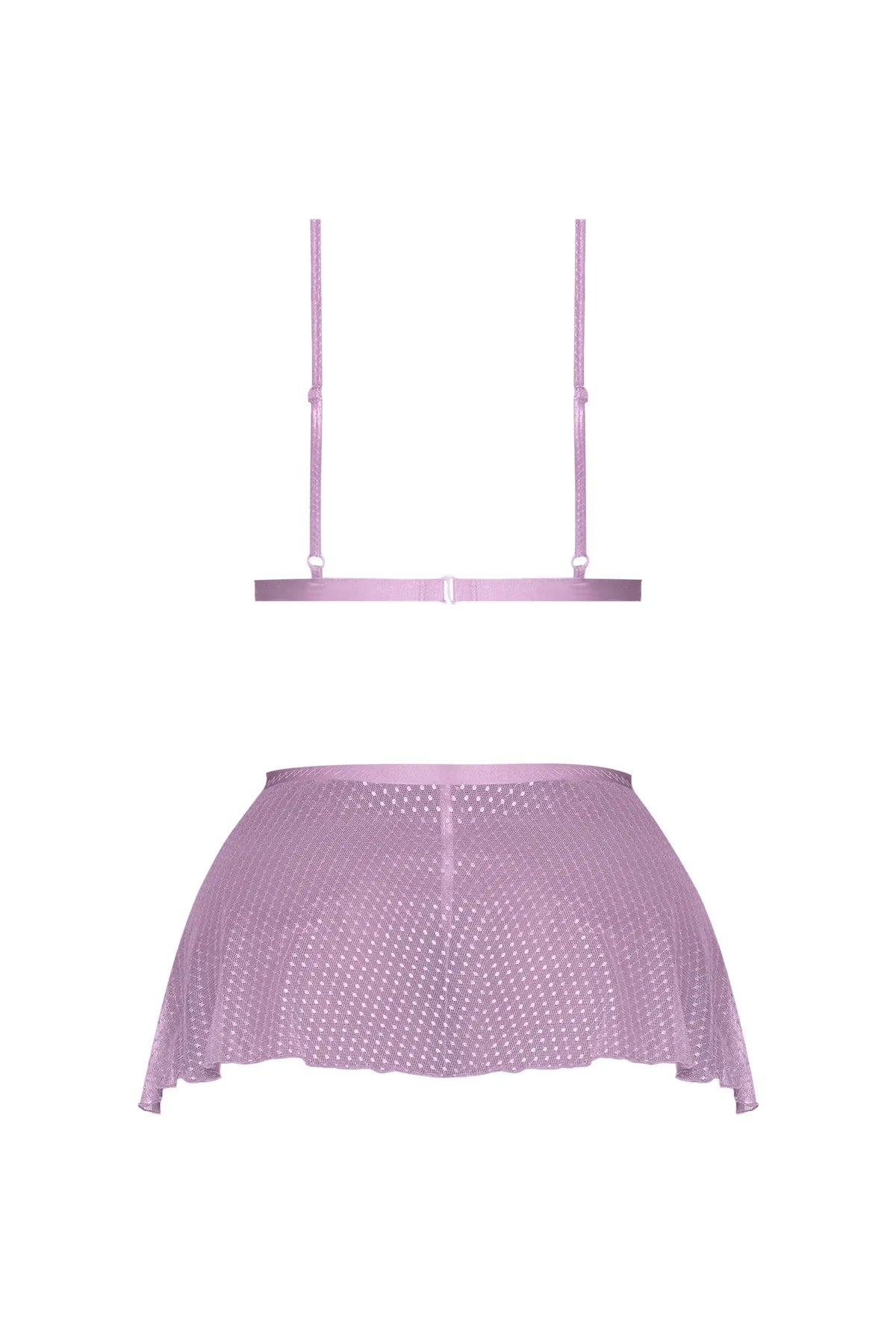 Magic Silk Girl Next Door Bralette With Skirt Lilac