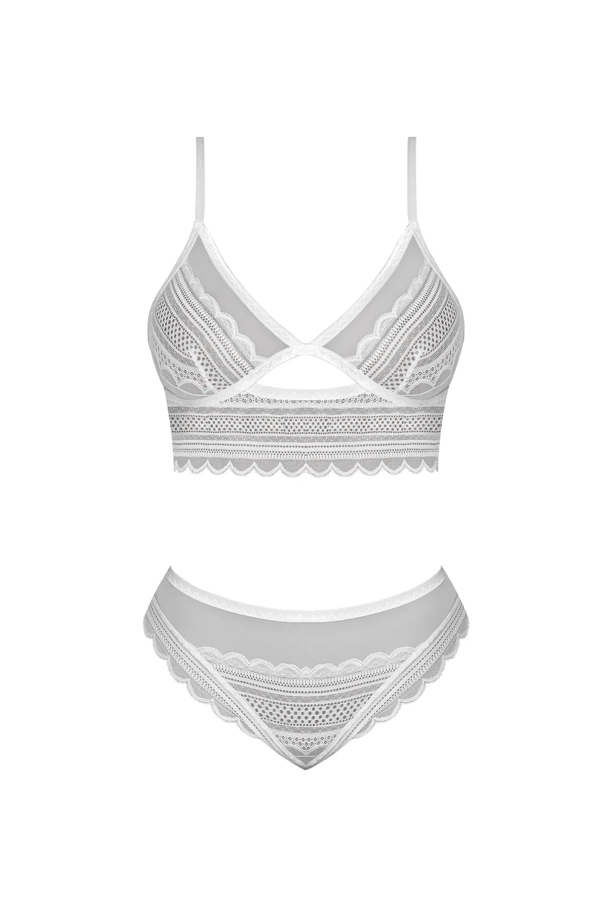 Magic Silk Modern Romance Bralette & Hipster White