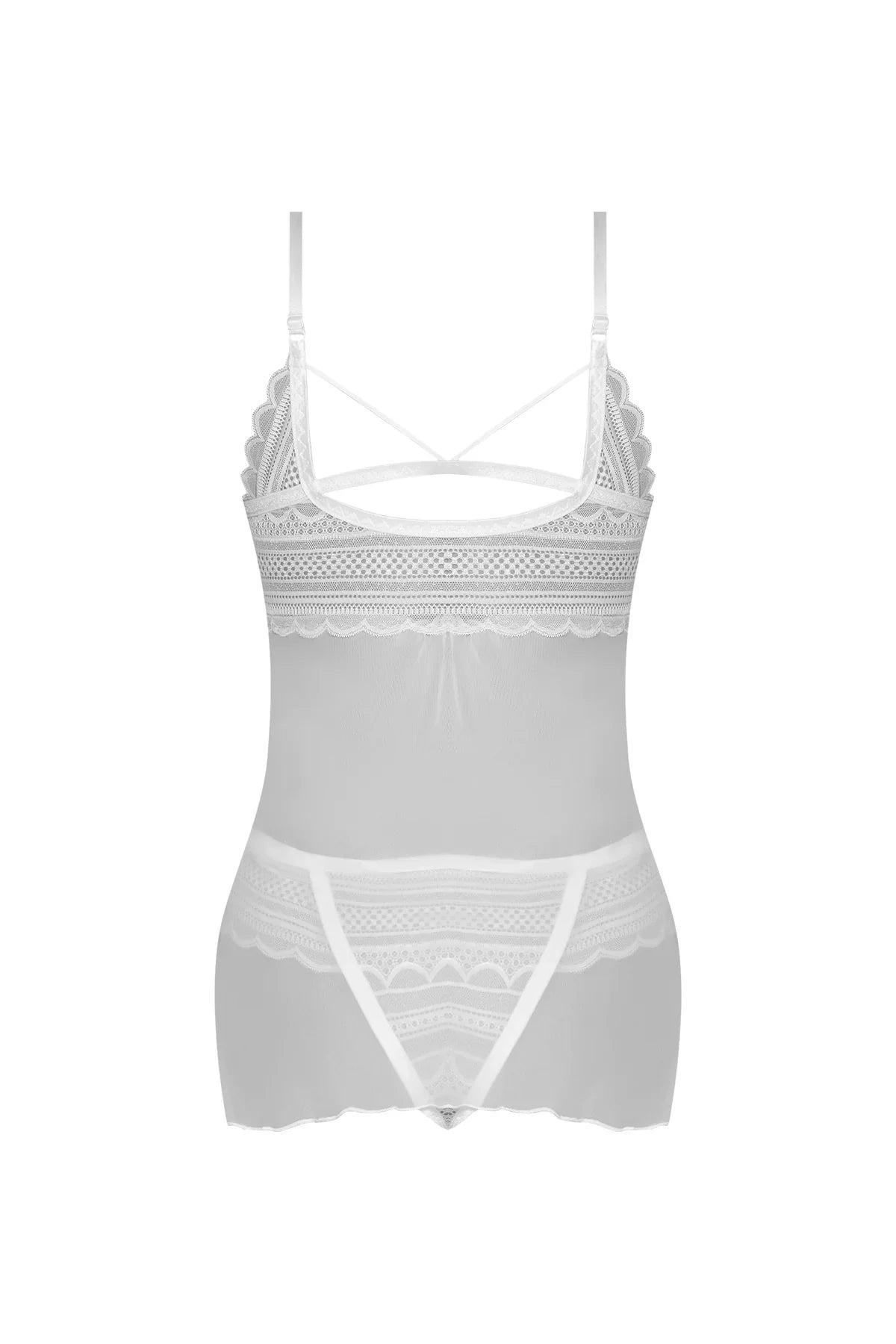 Magic Silk Modern Romance Babydoll & Thong White