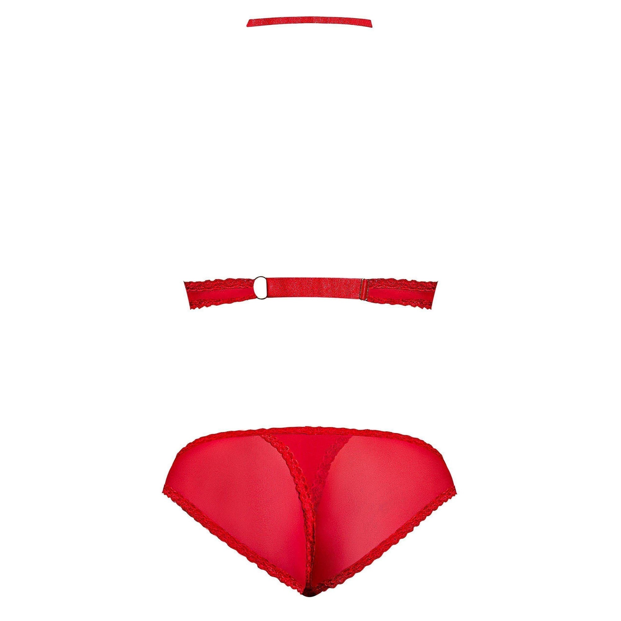 Magic Silk Risque Business Bra & Panty Red - Romantic Blessings