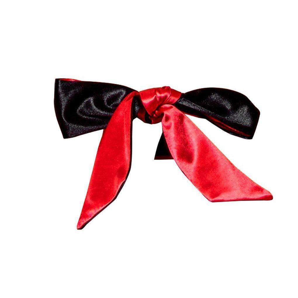 Magic Silk Love & Bondage Liquid Oynx Split Back Crotchless Short & 2-Piece Set Black - Romantic Blessings