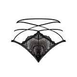 Magic Silk Love & Bondage PL Strappy Front Cheeky Back Panty & 2-Piece Set Black - Romantic Blessings
