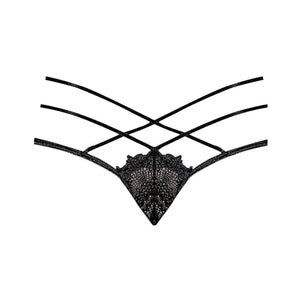 Magic Silk Love & Bondage PL Strappy Front Cheeky Back Panty & 2-Piece Set Black - Romantic Blessings