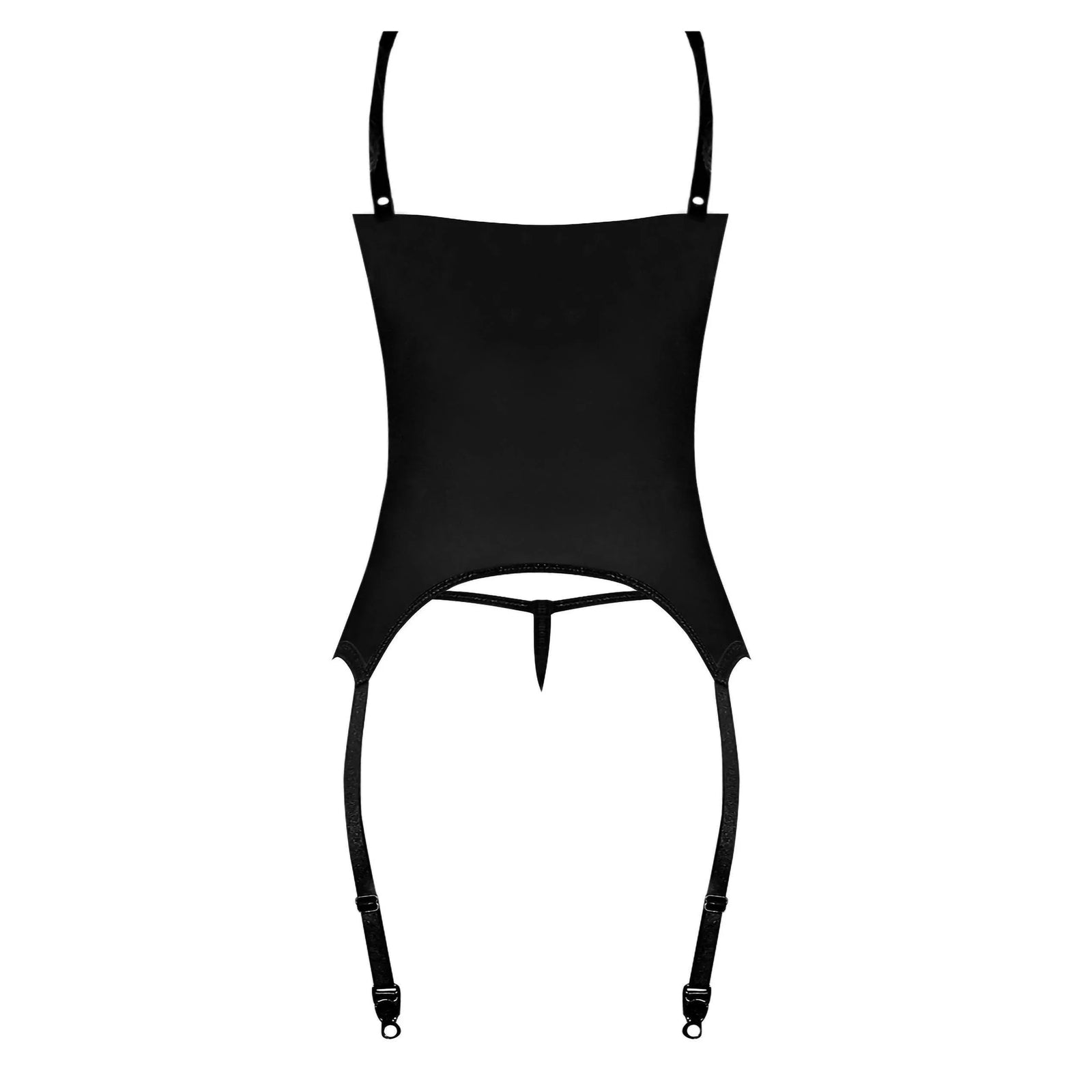 Magic Silk Sexy Time Merry Widow & G-String Black - Romantic Blessings