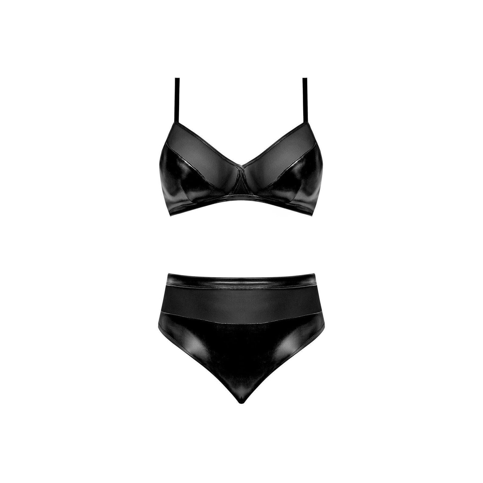 Magic Silk Wicked Ways Bralette & Crotchless Cheeky Back Panty Black - Romantic Blessings