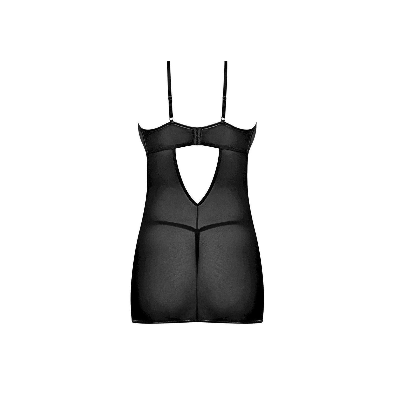 Magic Silk Wicked Ways Strappy Criss-Cross Chemise & G-String Set Black - Romantic Blessings