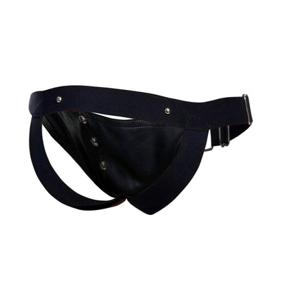 Male Basics Dngeon Open Front Penis Ring Jockstrap Black - Romantic Blessings