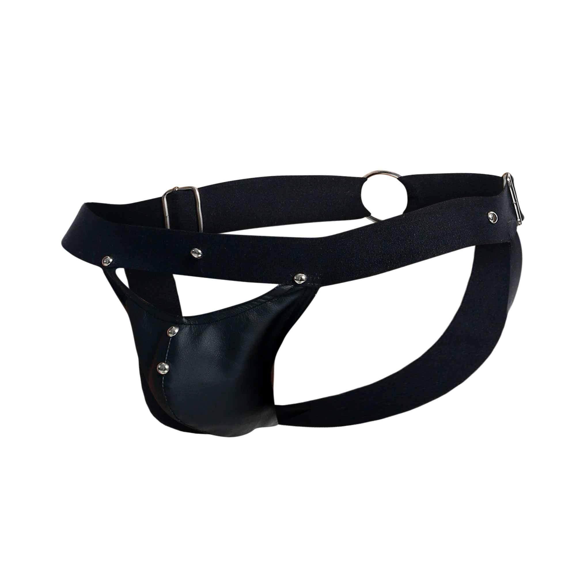 Male Basics Dngeon PeekABoo Jockstrap Black - Romantic Blessings