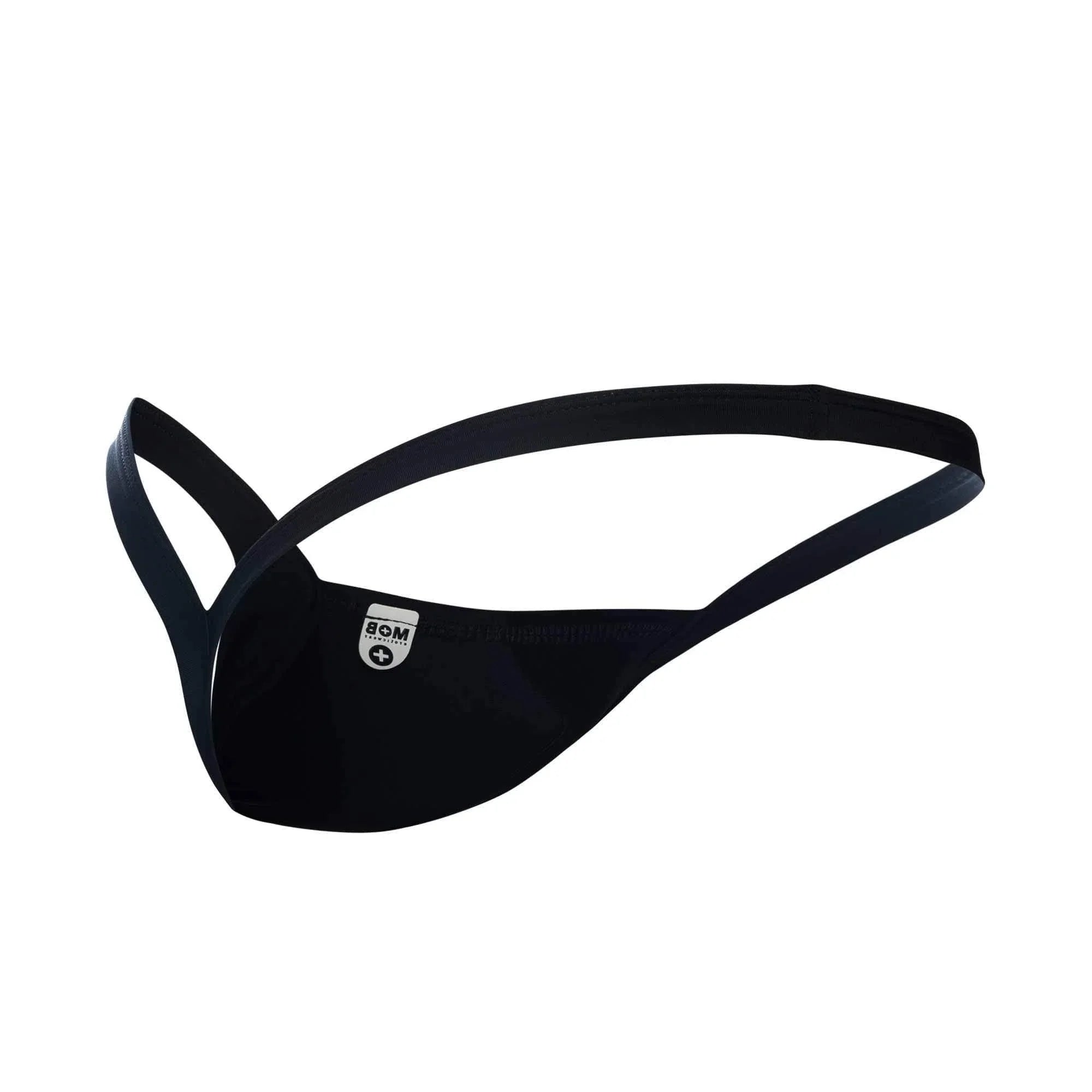 Male Basics Mob Y Buns Penis Pouch Thong Black - Romantic Blessings
