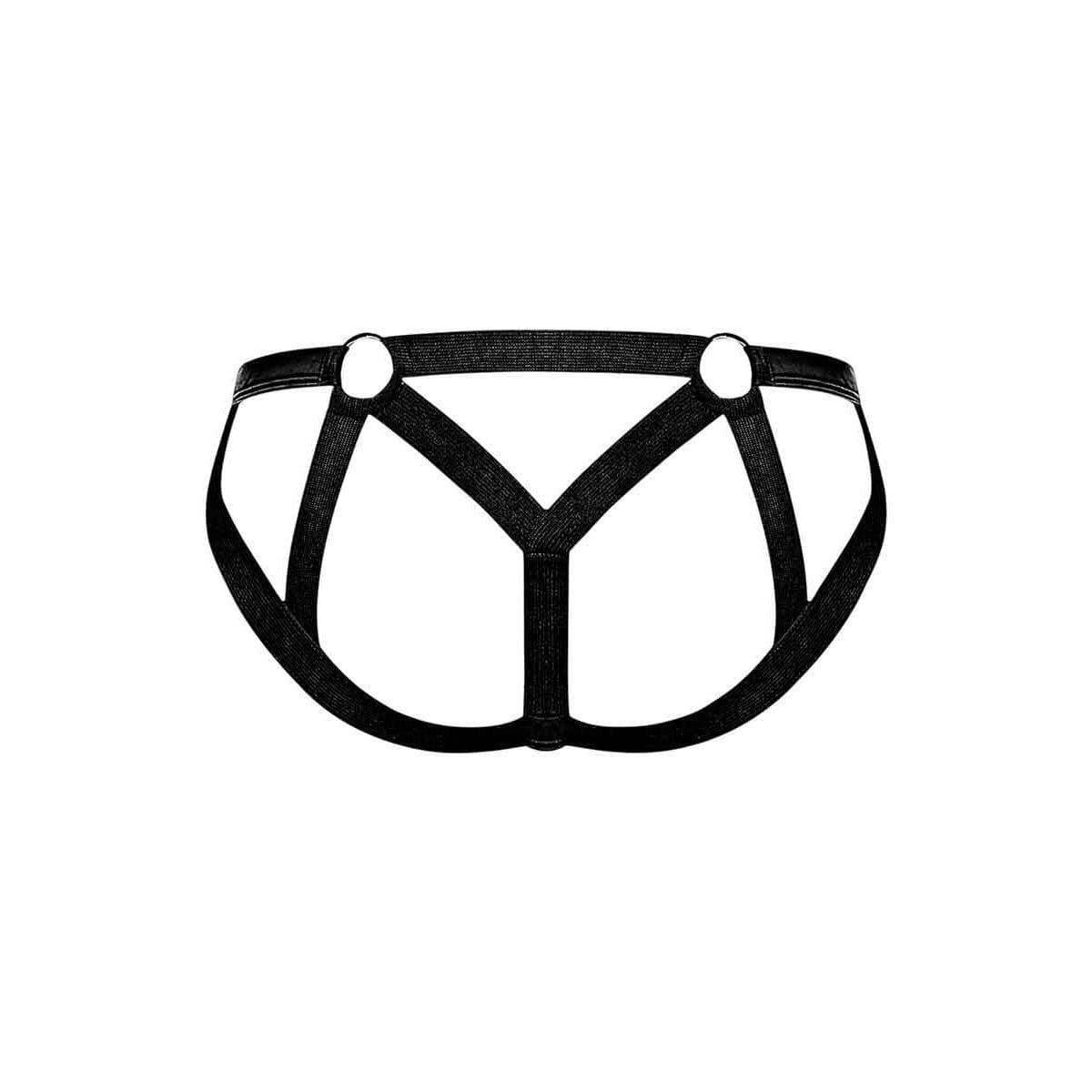 Male Power Cage Matte Strappy Ring Jock - Romantic Blessings