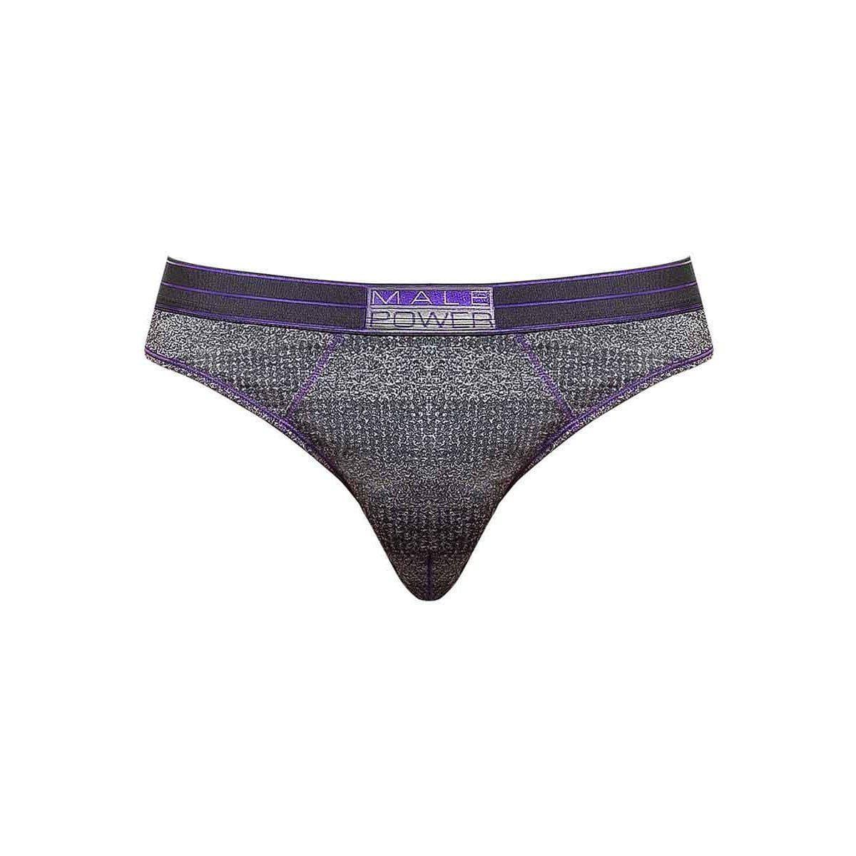 Male Power Heather Haze Cutout Thong Grey - Romantic Blessings