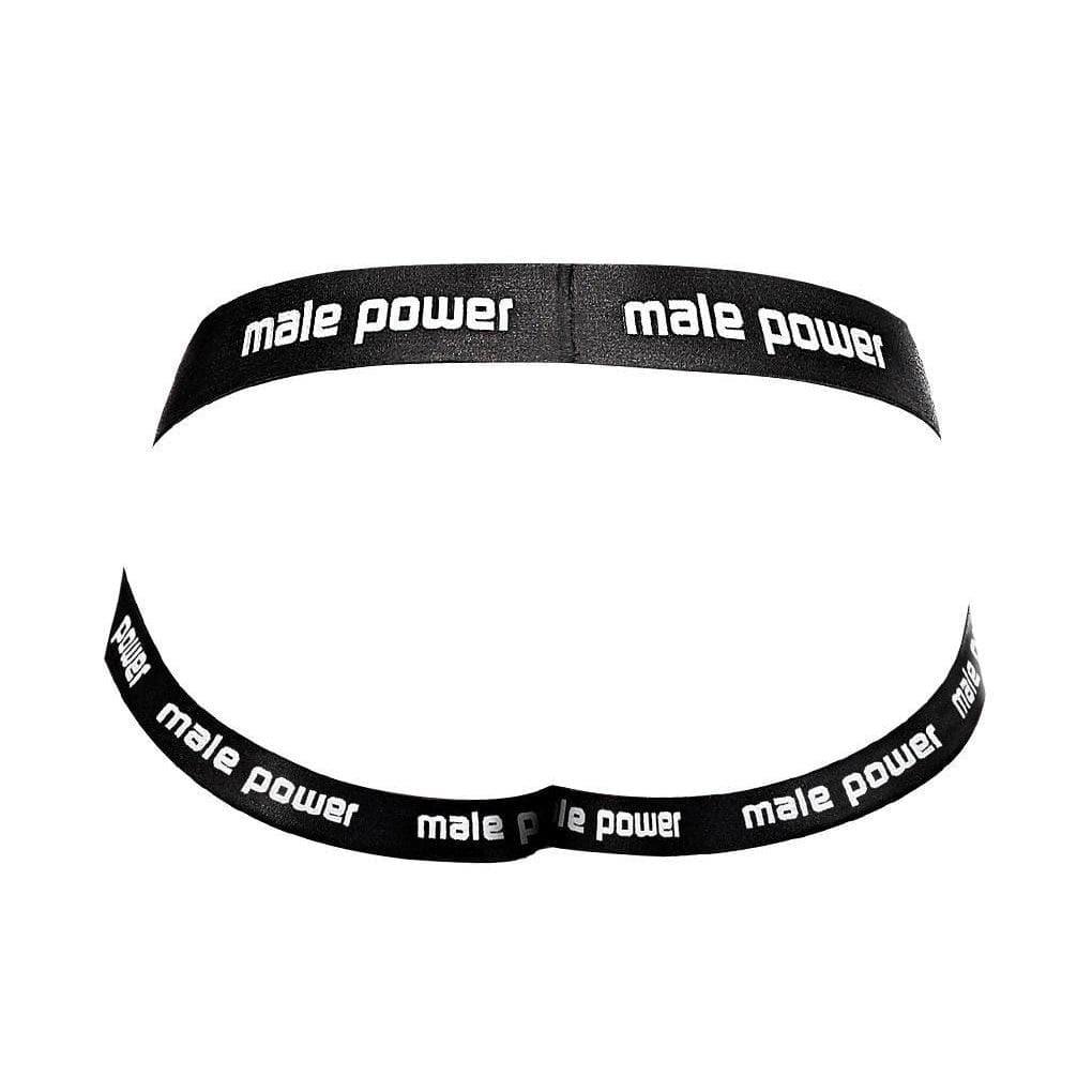 Male Power Padded Pouch with Easy Access Penis Cutout Jock Black - Romantic Blessings