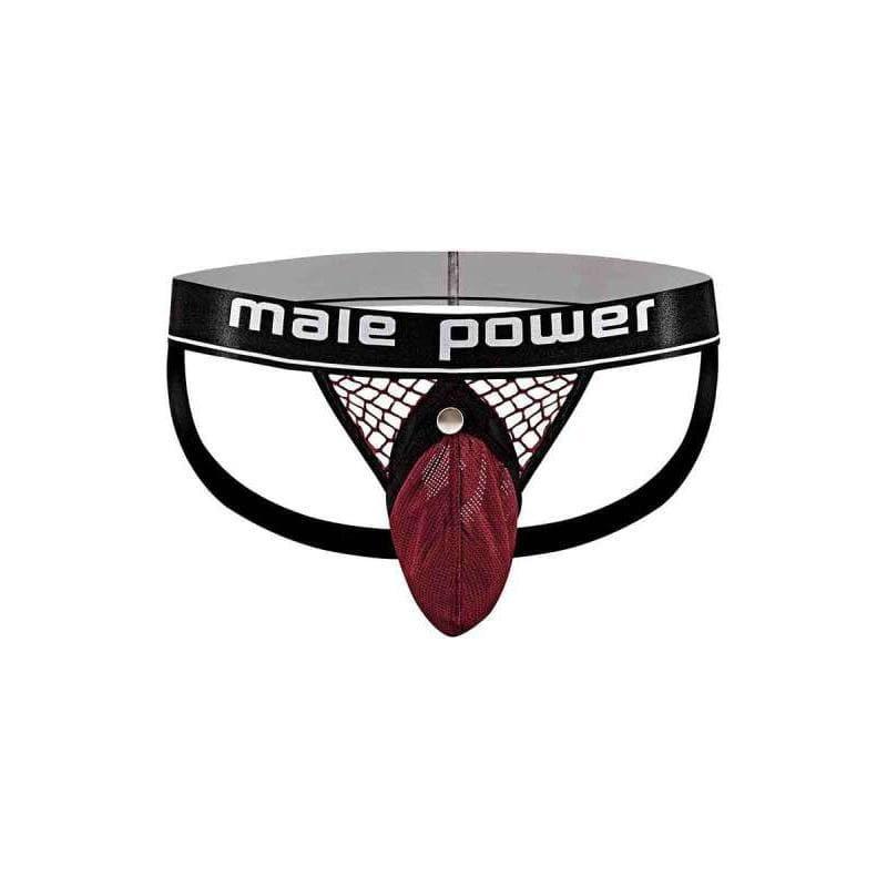 Male Power Penis Net Penis Ring Jock Burgundy - Romantic Blessings