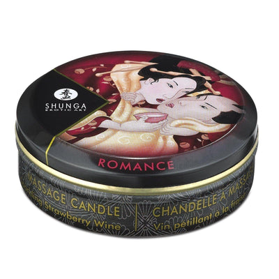 Massage Candle Sparkling Strawberry Wine 1 Oz - Romantic Blessings