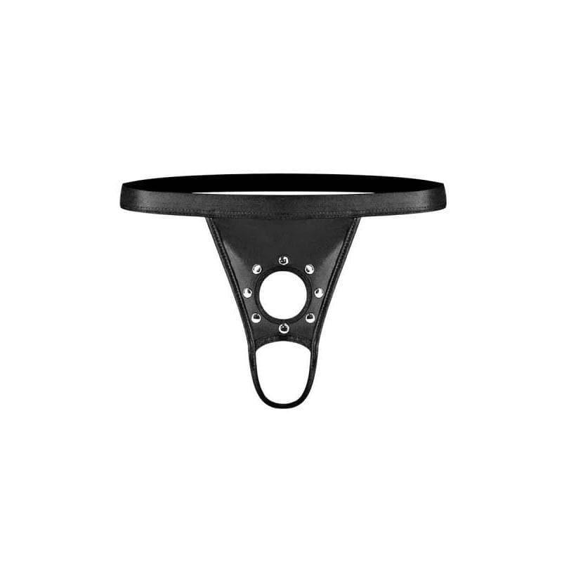 Men's Apollo Black Fetish Thong - Romantic Blessings