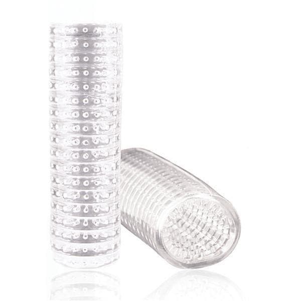 Men's Erection Enhancer Stroke Sleeve Couples Oral Sex Aid with Stimulating Ticklers - Romantic Blessings