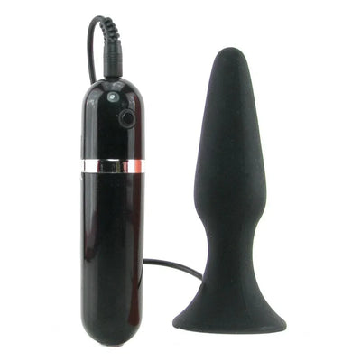 My First Silicone 10 Function Remote Control Vibrating Butt Plug Black - Romantic Blessings