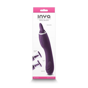 Inya Triple Delight Rechargeable Silicone Vibrator - Romantic Blessings