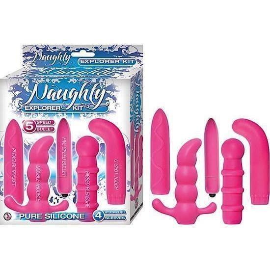 Naughty Explorer 5 Piece Bullet Vibrator Kit with 4 Interchangeable Sl - Romantic Blessings Naughty Explorer 5 Piece Bullet Vibrator Kit with 4 Interchangeable Sl - Romantic Blessings