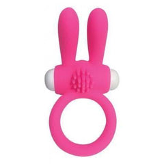 Neon Couples Waterproof Vibrating Rabbit Ring Pink - Romantic Blessings