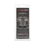 Nipple Play Non Piercing Fully Adjustable Nipple Jewelry with Dangling Pendants - Romantic Blessings
